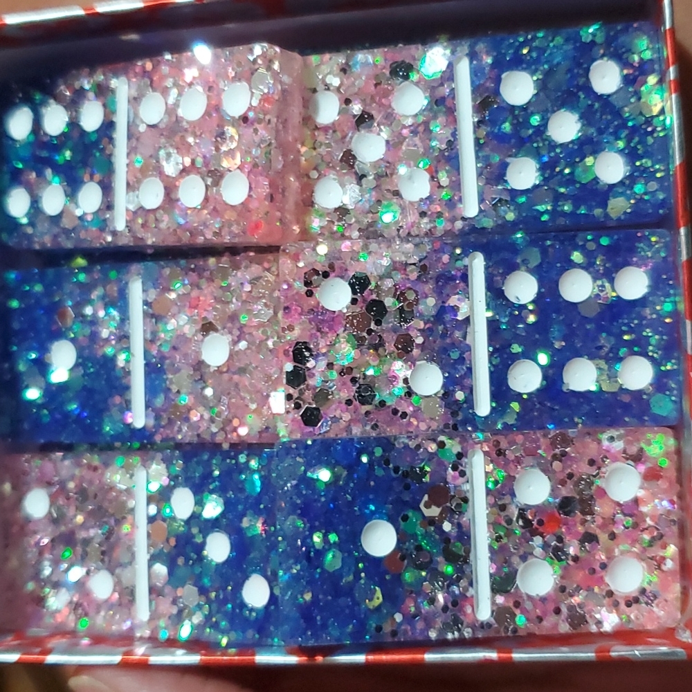 SOLD💎set of glitter dominoes - Picture 3 of 4